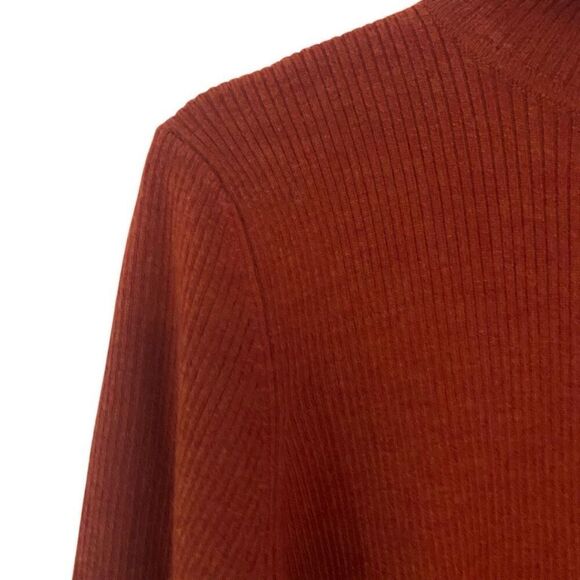 Sarah Spencer 100% Merino Wool Red Turtleneck Sweater Women's M - Picture 3 of 4